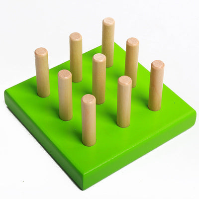 Wooden Colourful Geometric Shape Stacker Puzzle