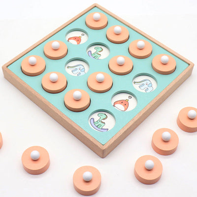Juego de Ajedrez de Memoria de Madera - Rompecabezas Educativo 3D para Niños y Familia