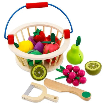 Juego de frutas magnéticas para cortar de 12 piezas