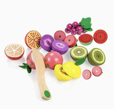Juego de frutas magnéticas para cortar de 12 piezas