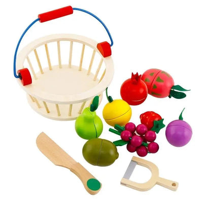 Juego de frutas magnéticas para cortar de 12 piezas