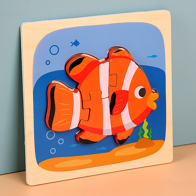 MiniMind™ Juego de rompecabezas de madera gruesa - Juguetes de aprendizaje Montessori para niños pequeños