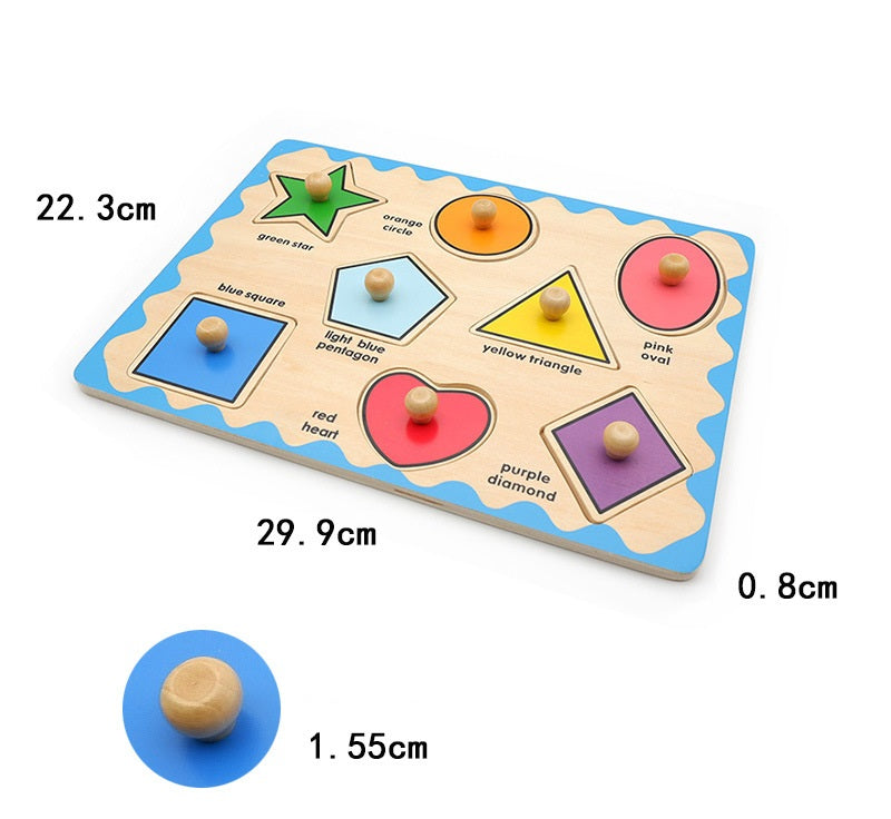Tablero de Rompecabezas para Clasificar Formas Geométricas y Colores