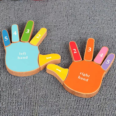 Puzle 3D Montessori de palma con dedos