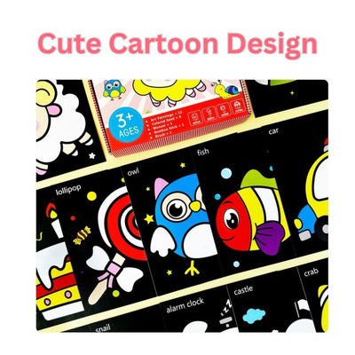 Kit de arte con arena para niños con arena de colores y tarjetas creativas
