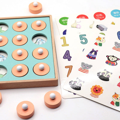 Juego de Ajedrez de Memoria de Madera - Rompecabezas Educativo 3D para Niños y Familia