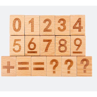 Juguetes de madera de matemáticas de emparejamiento de números / aprendizaje de pares de palabras Juguetes de madera de juego abierto
