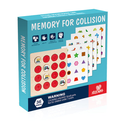 Juego de Ajedrez de Memoria de Madera - Rompecabezas Educativo 3D para Niños y Familia