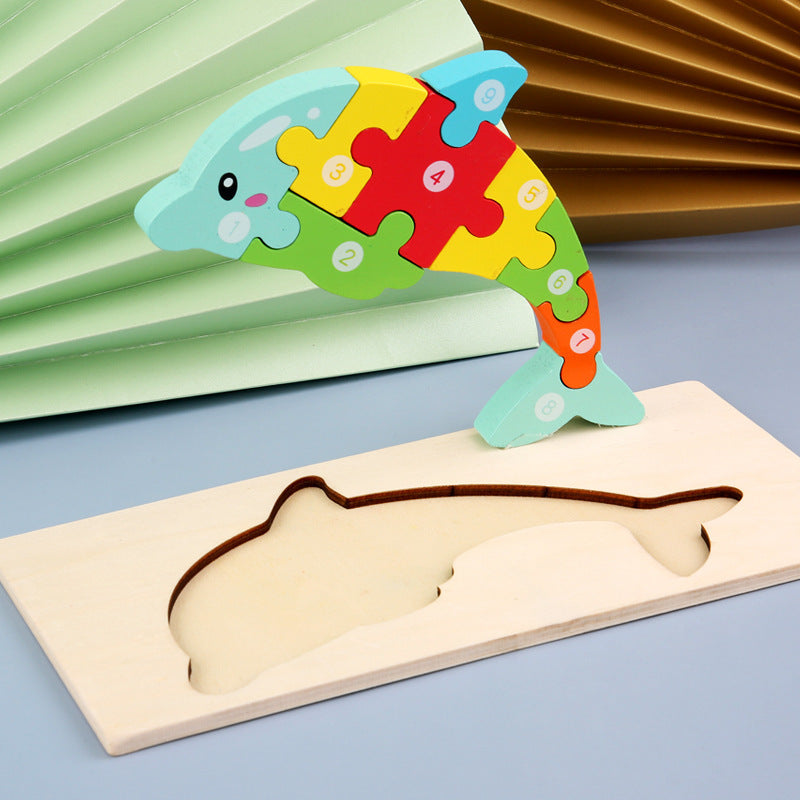 Rompecabezas de madera 3D educativo para niños