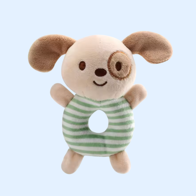 Fidtoy Snuggle & Shake Rattle Friend Plush Baby Toy for Newborn Sensory Play