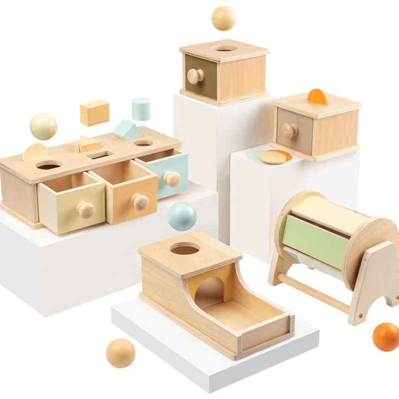 Fidtoy Boîte de Permanence d'Objet Montessori pour Tout-Petits 6-36 Mois Jouet Éducatif de Motricité Fine