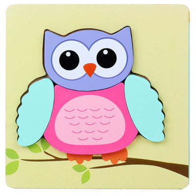 Rompecabezas básico para niños Principiantes Varios diseños Oso, Avión, Mariposa, Abeja, Mariquita, Barco Rompecabezas de madera