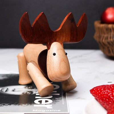 Élan en bois artistique et réglable - Décoration de Noël parfaite et accessoire polyvalent pour la maison