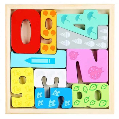 Planche de puzzle 3D Fidtoy à assembler, motif aléatoire, planche de puzzle en bois d'animaux de la ferme, jouet d'apprentissage de la motricité fine et de l'association des chiffres pour enfants