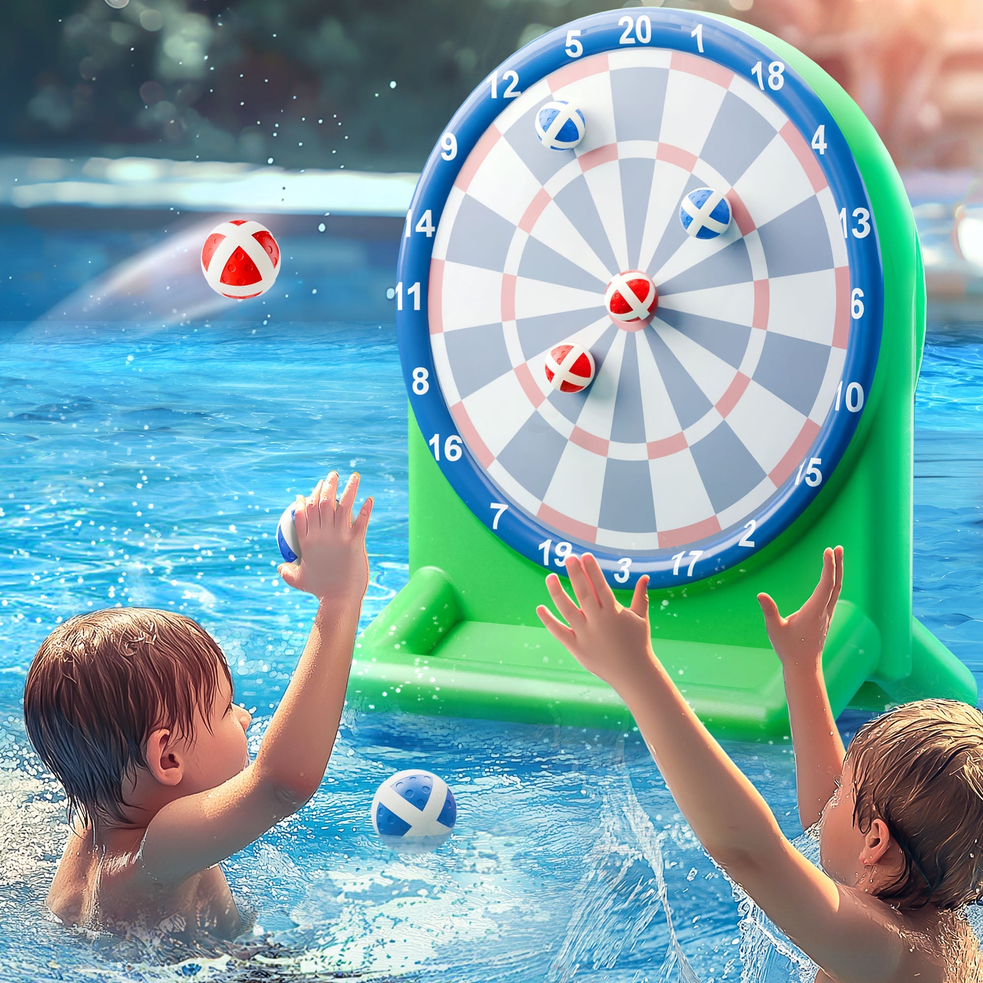 Fidtoy Inflatable Dart Board Pool Game for Kids