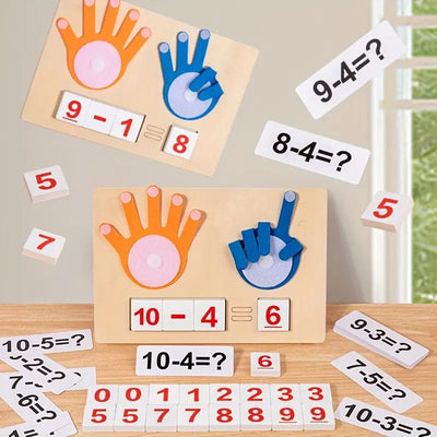 Operación Aritmética con los Dedos - Kit de Matemáticas de Madera - 826