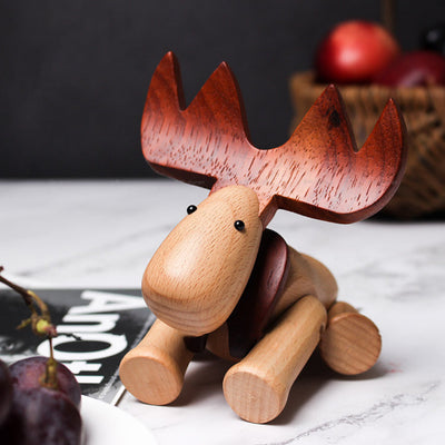 Élan en bois artistique et réglable - Décoration de Noël parfaite et accessoire polyvalent pour la maison