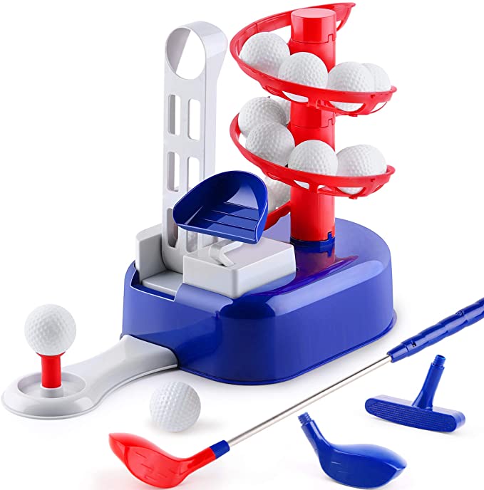 Fidtoy Kit d'entraînement de golf pour enfants avec entraîneur balle-tee