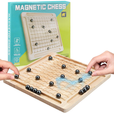 Juego de mesa magnético para niños y adultos – Divertido juguete de puzle familiar con rocas magnéticas y juego de estrategia