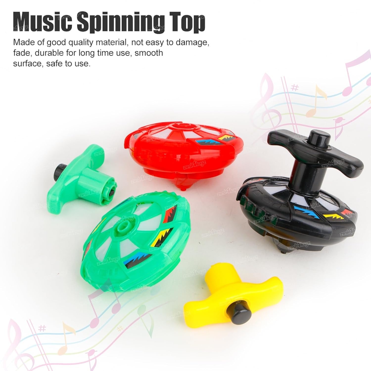 Fidtoy LED Light Music Spinning Top Toy for Kids Pull String Launcher Sensory Motor Play