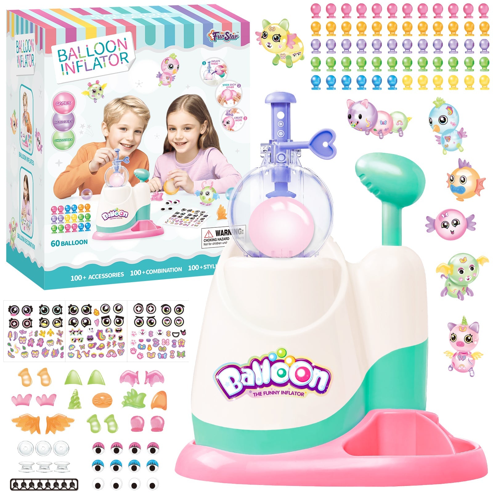 Juguetes blandos para inflar globos, recuerdos de fiesta kawaii para niños de 4 a 8 y 8 a 12 años, recambios de paquetes blandos que brillan en la oscuridad - Kit para hacer squishies DIY