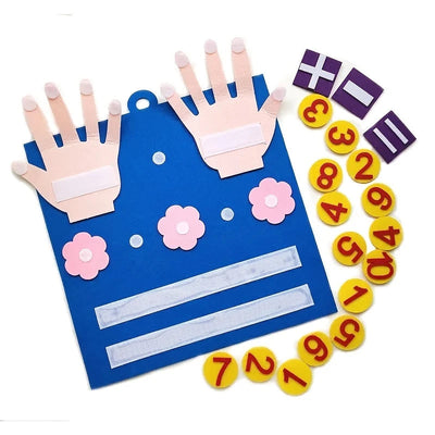 Juguete Educativo de Fieltro con Números para los Dedos para Niños