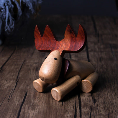 Élan en bois artistique et réglable - Décoration de Noël parfaite et accessoire polyvalent pour la maison