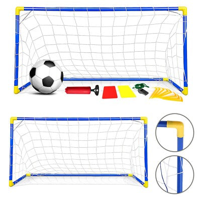 Lot de buts de football Fidtoy Junior avec pompe à ballon pour enfants
