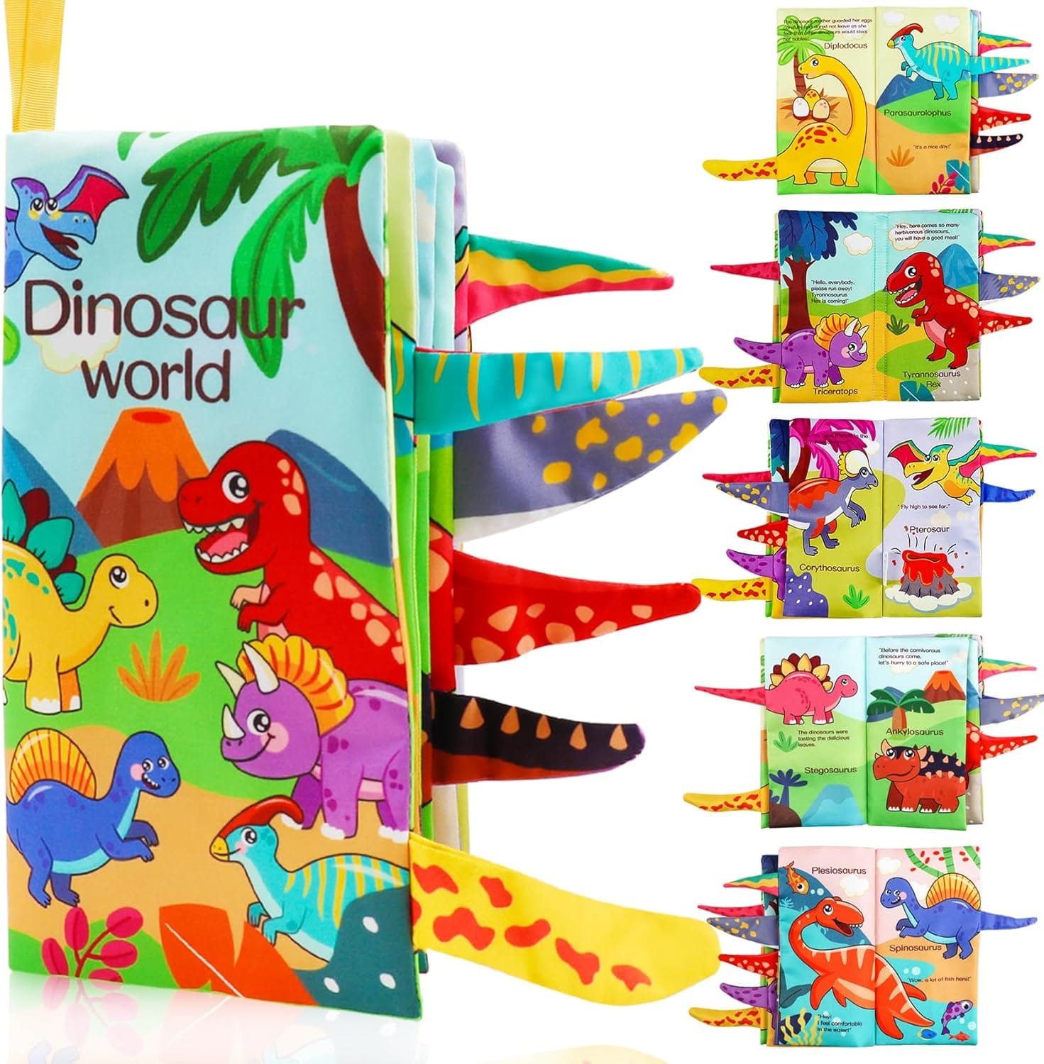 Libro de tela suave de dinosaurios para bebés - 074