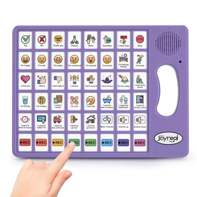 Dispositif de communication AAC Fidtoy pour l'autisme - Aide vocale bilingue pour les tout-petits