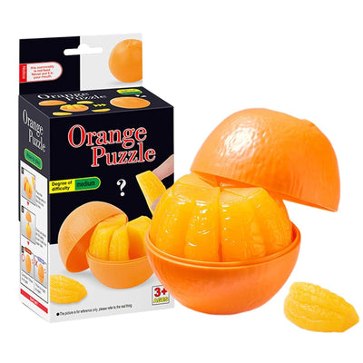 Défi d'assemblage de puzzle à motif orange - 44C
