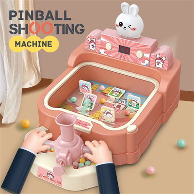 Fidtoy Cartoon Pinball Machine de Tir sur Cible avec Score pour Enfants Jeu d'Arcade de Table Jouet de Coordination Œil-Main Âge 3+