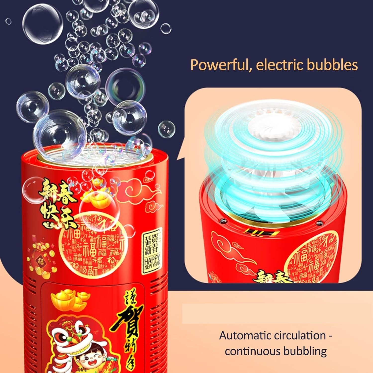 Fidtoy Colorful Lights Electric Automatic Bubble Maker Machine for Kids Outdoor Party Play