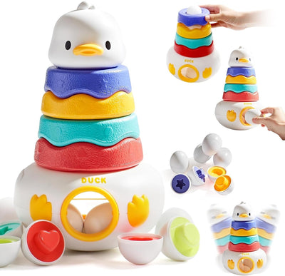 Vaso apilable de pato 2 en 1 y emparejamiento de huevos - 911