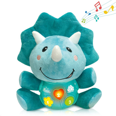 Fidtoy Peluche dinosaure musicale pour bébés