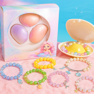 Kit de creusement de perles de sirène et de fabrication de bracelets – Jouet créatif et apaisant pour enfants