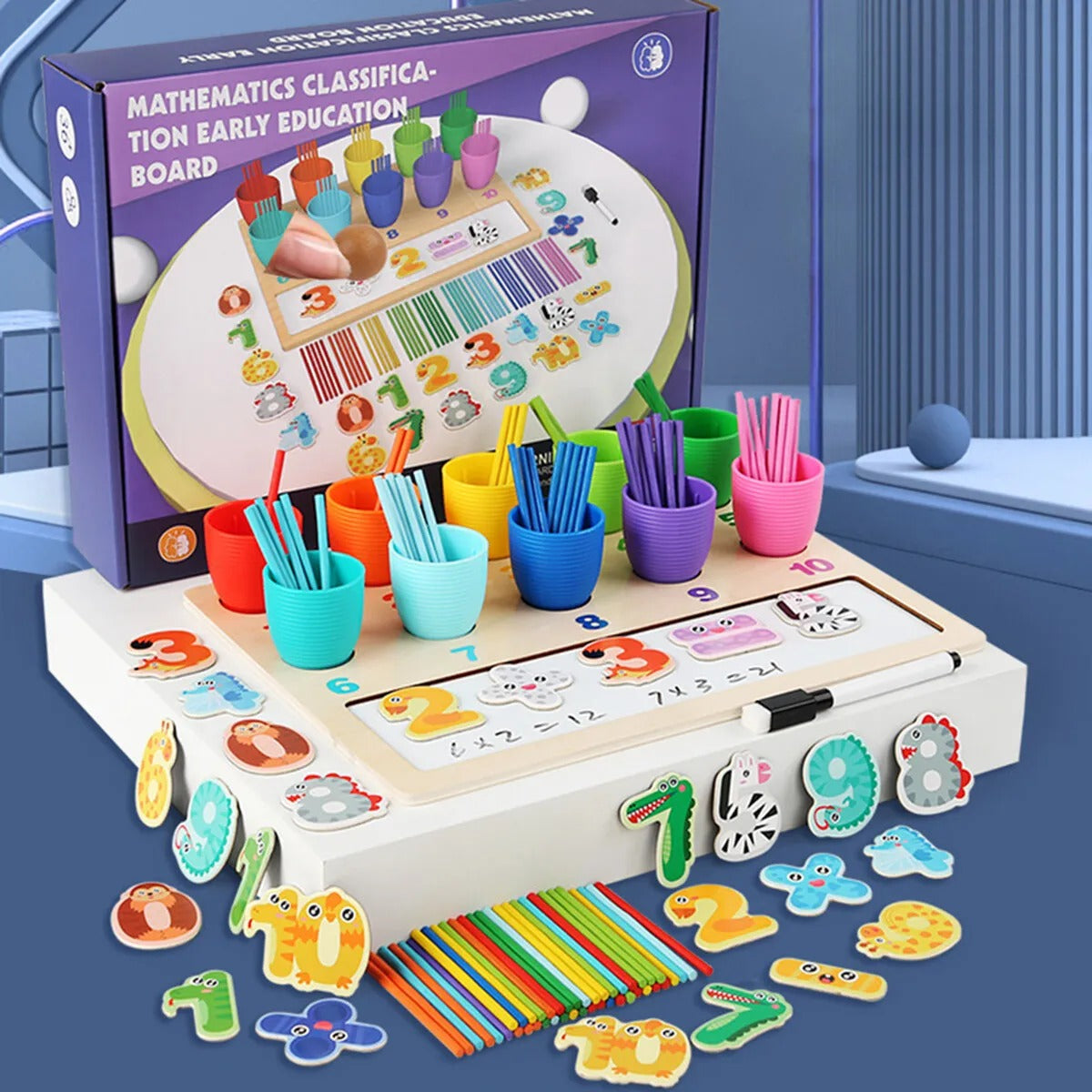 Tableau d'apprentissage de classification mathématique pour l'éducation préscolaire - 65
