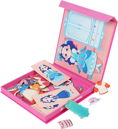 Rompecabezas de Tablero Magnético para Niñas con Ropa Intercambiable - 841
