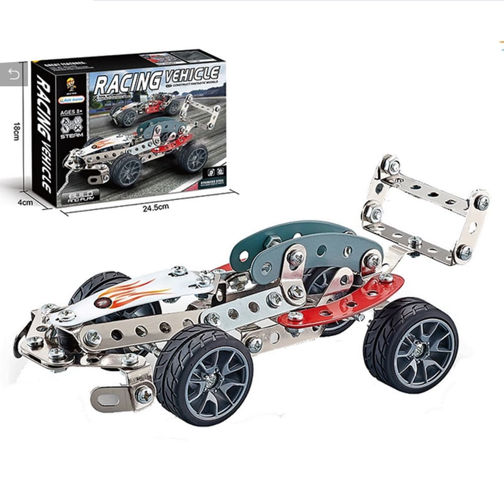 Modèles de construction en acier de véhicules de course STEAM 105 pièces