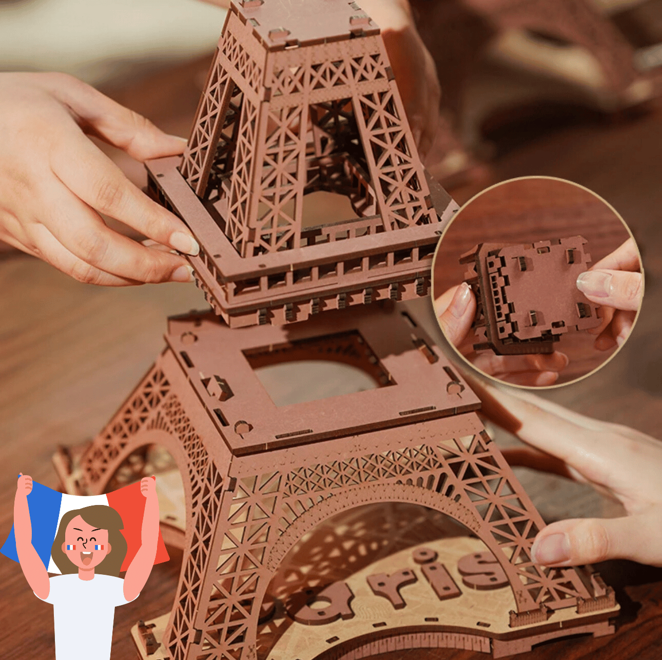 Puzle de madera 3D Torre Eiffel