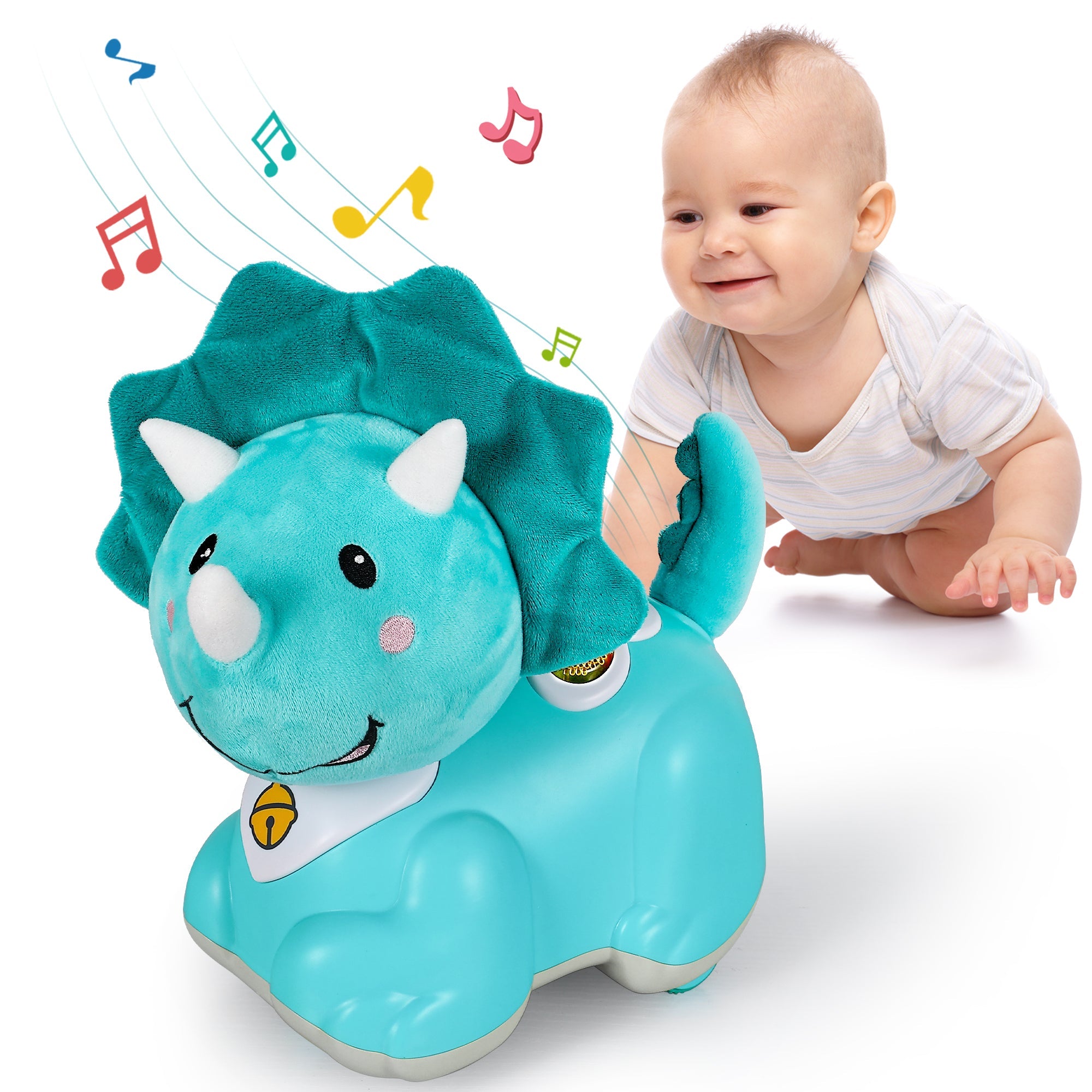 Peluche Dinosaure Musicale Fidtoy avec Lumière et Son pour Bébés