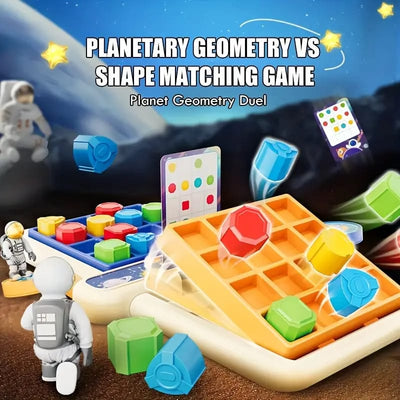 Fidtoy Planet Geometry Shape Matching Game Multiplayer Challenge  Space Theme Pattern Matching Board Game for Kids Ages 3+