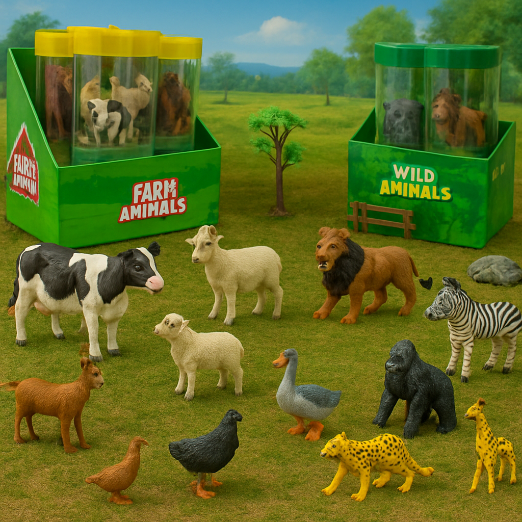 Mini Figuras de Animales de Granja con Árbol - 388