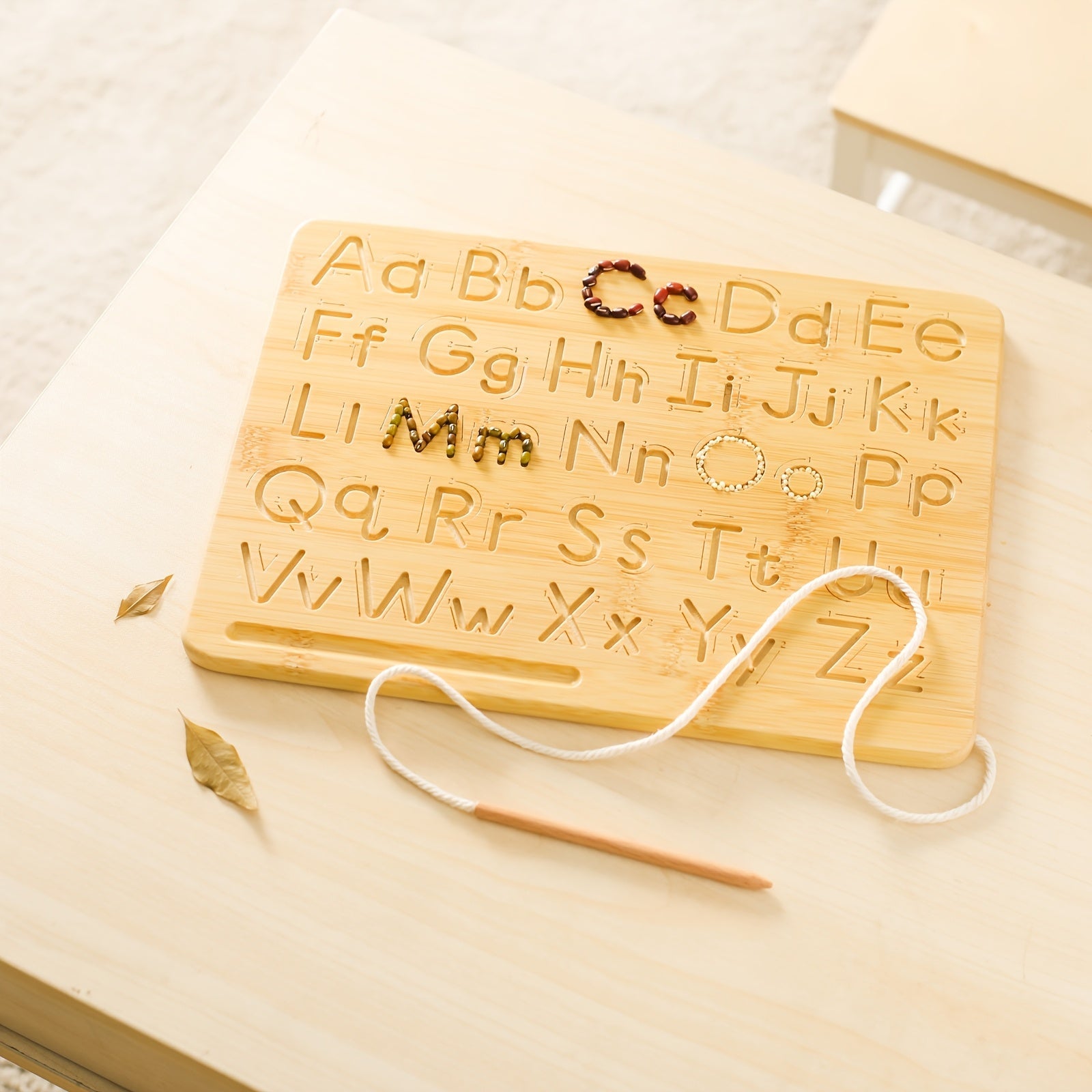 Fidtoy Tableau d'apprentissage en bois avec lettres et chiffres | Jouet d'apprentissage et de comptage Montessori pour enfants de 3 ans et plus