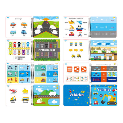 Ilustraciones de aprendizaje temprano Iluminación Juegos de comida Libro plegable