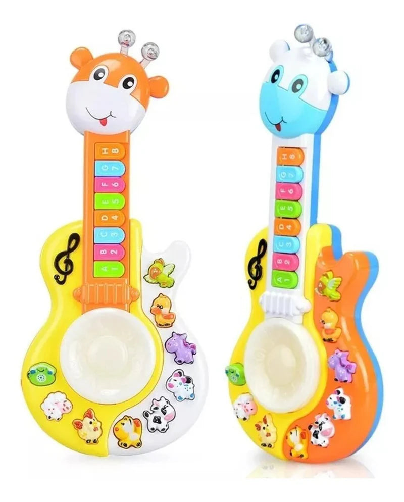 Juguete de guitarra musical Fidtoy Giraffe con luz y sonido para niños