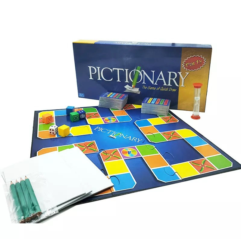 Fidtoy Quick Draw Drawing Guessing Board Game Family Party Educational Game with Cards Dice Timer and Game Pieces Ages 11+