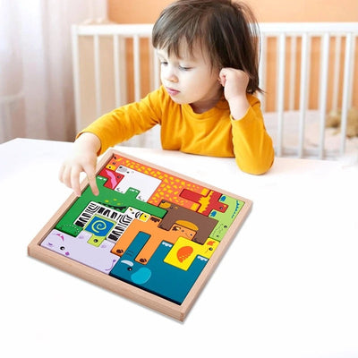Jeu de société créatif en bois sur le thème des animaux - 298
