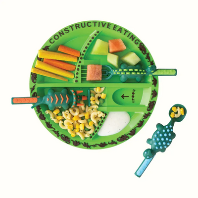Assiette et couverts dinosaure DinoBite pour enfants