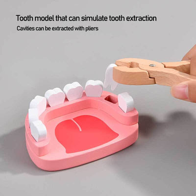 Fidtoy Mallette de docteur en bois 18 pièces, jouet médical pour jeu d'imitation